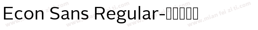 Econ Sans Regular字体转换
